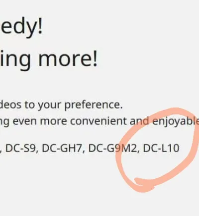 Surprise: Did the Lumix Lab App Compatible Device List a NEW DMC-L10 compact camera?